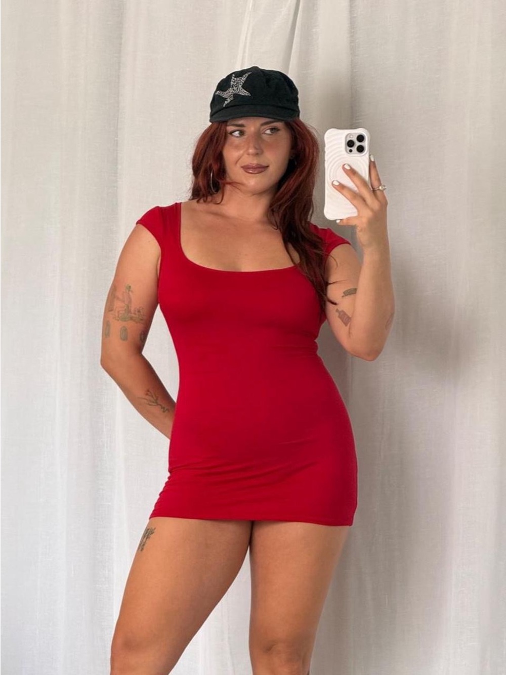 vintage y2k cap sleeve red micro mini dress